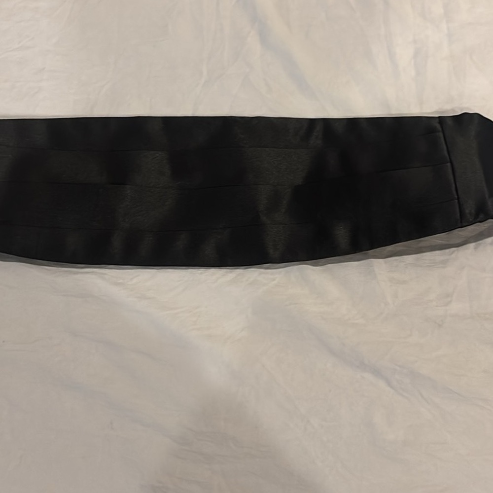 Black Satin Cummerbund Belt